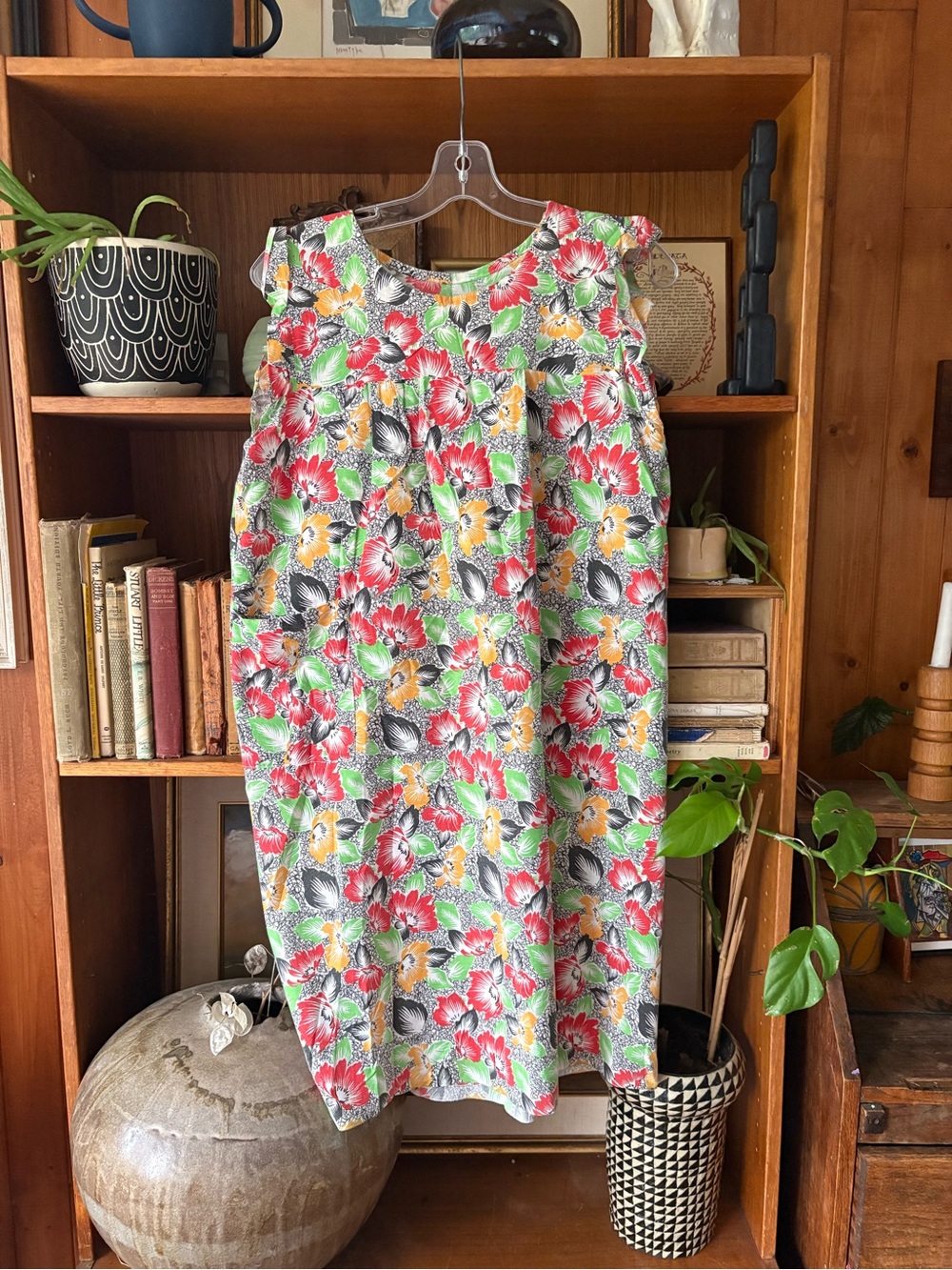 70s Vintage Handmade Maximalist Dress M